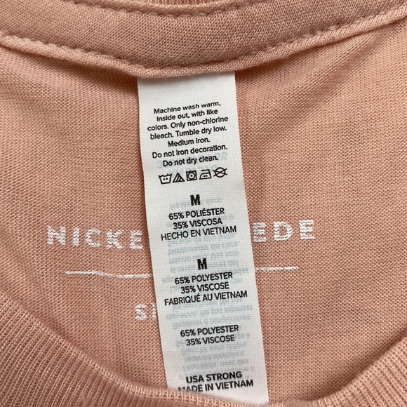 Nickel & Suede Graphic Hi Lo Tee 💗 Peach & White - Picture 12 of 12